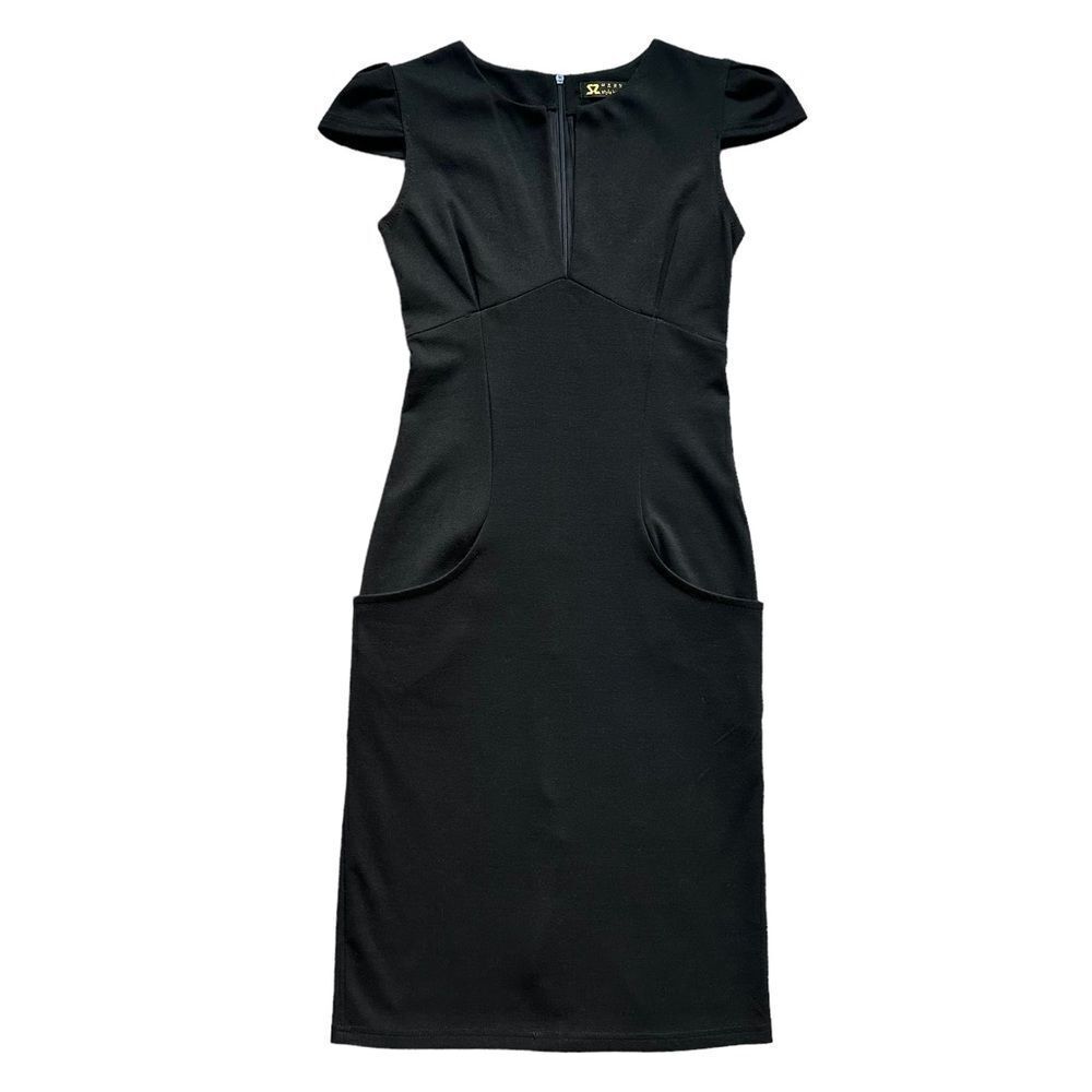 🔃Style By Shez Black Short Sleeve Midi Dress